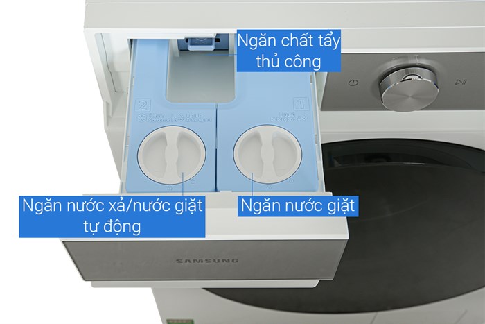 Máy giặt sấy Samsung Bespoke AI Inverter Giặt 12 Kg - Sấy 8 Kg WD12BB944DGHSV